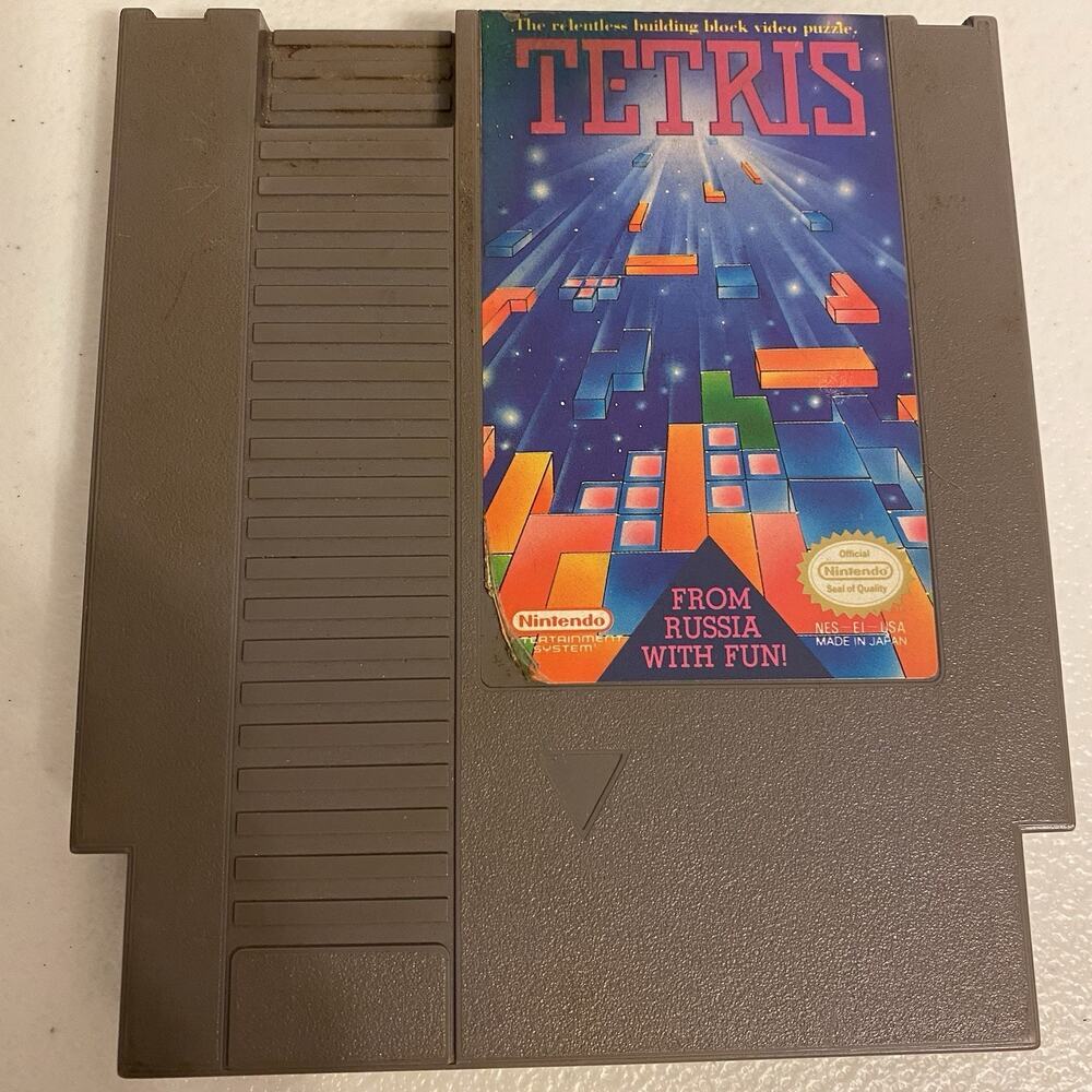 Terris Original Nintendo Nes Video Game Cartridge Japan Made 1985 Untested